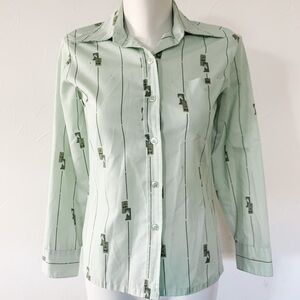 VINTAGE long sleeve shirt with horse pattern